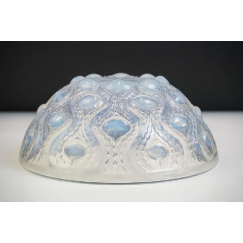 2 - Rene Lalique - 'Bulbes' opalescent moulded glass bowl of circular form with etched 'R. Lalique Franc... 