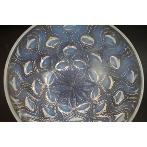 2 - Rene Lalique - 'Bulbes' opalescent moulded glass bowl of circular form with etched 'R. Lalique Franc... 