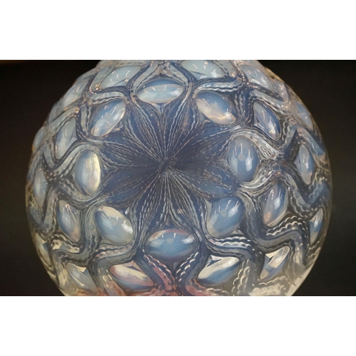 2 - Rene Lalique - 'Bulbes' opalescent moulded glass bowl of circular form with etched 'R. Lalique Franc... 