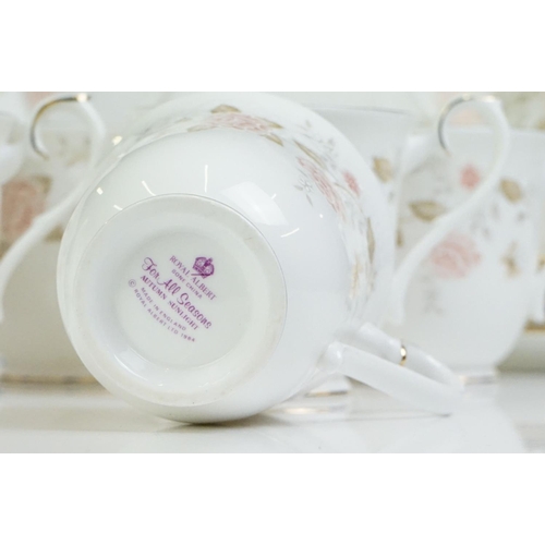 23 - Royal Albert 'For All Seasons - Autumn Sunlight' tea service to include teapot & cover, 6 teacups & ... 