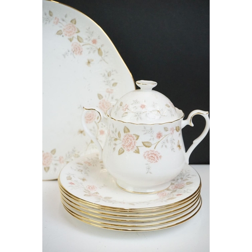 23 - Royal Albert 'For All Seasons - Autumn Sunlight' tea service to include teapot & cover, 6 teacups & ... 