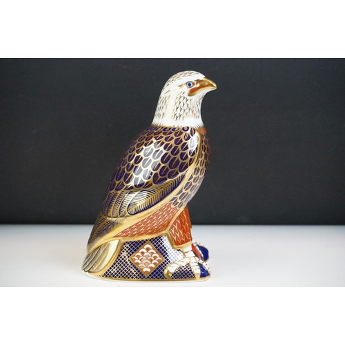 3 - Royal Crown Derby Bald Eagle paperweight (17cm high), with gold stopper, boxed