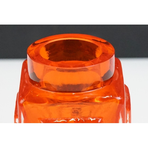 30 - Whitefriars Tangerine glass vase in 