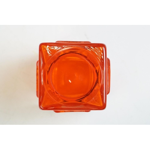 30 - Whitefriars Tangerine glass vase in 