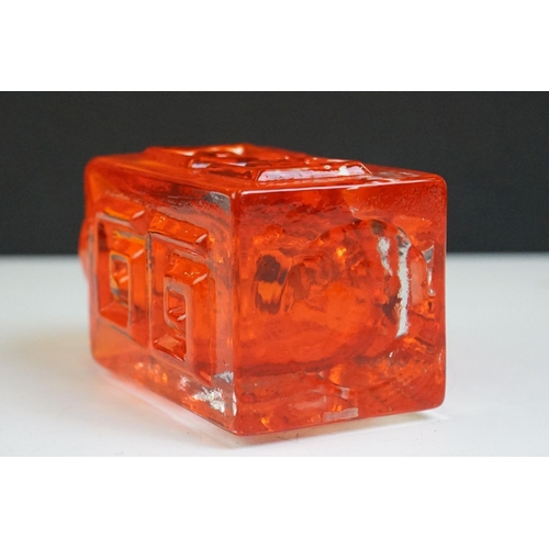 30 - Whitefriars Tangerine glass vase in 