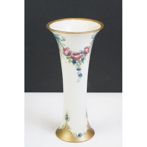 31 - Early 20th century William Moorcroft for Macintyre trumpet vase of tapering form, with polychrome de... 