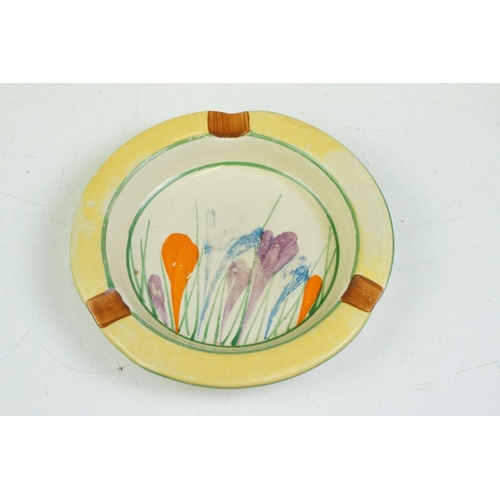 33 - Clarice Cliff for Wilkinson Pottery Bizarre ' Crocus ' pattern Bowl, shape 54, 20cm diameter togethe... 