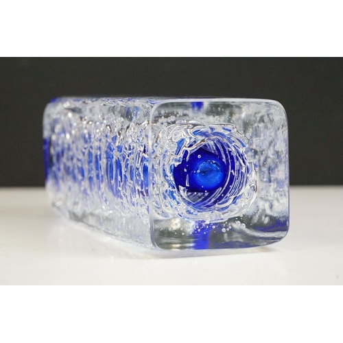 37 - Sklo Union ' Lens ' vase by Rudolf Schrotter in Kingfisher Blue (15cm high), plus a 20th century stu... 