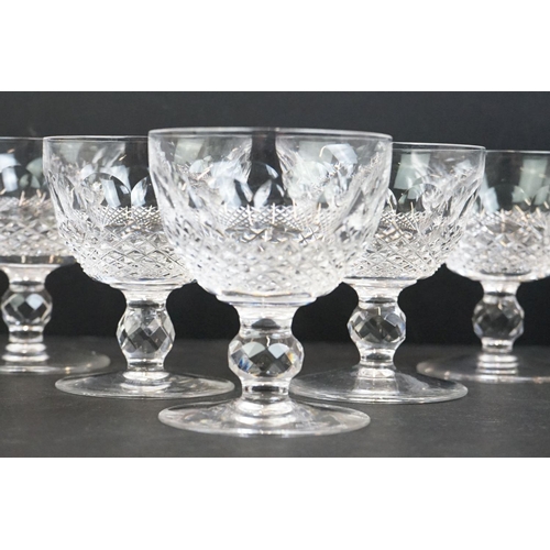 41 - Set of five Waterford Crystal 'Colleen' short-stemmed cocktail glasses (10cm high), plus a pair of W... 