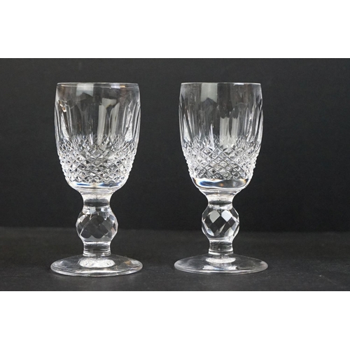 41 - Set of five Waterford Crystal 'Colleen' short-stemmed cocktail glasses (10cm high), plus a pair of W... 