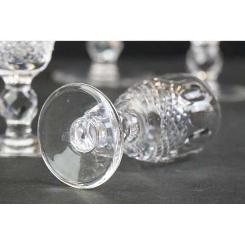 41 - Set of five Waterford Crystal 'Colleen' short-stemmed cocktail glasses (10cm high), plus a pair of W... 