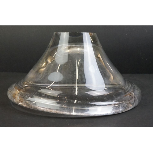 42 - 20th century Scandinavian curvilinear clear glass bowl, likely Holmegaard, measures approx 31cm wide