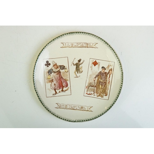 52 - Set of six French Choisy-le-Roi H[autin] B[oulenger] & Co 'Terre De Fer' plates, circa 1900, depicti... 