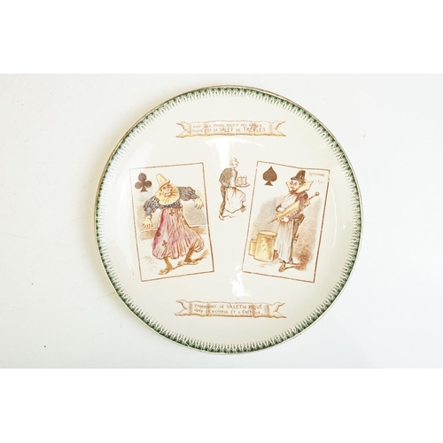 52 - Set of six French Choisy-le-Roi H[autin] B[oulenger] & Co 'Terre De Fer' plates, circa 1900, depicti... 