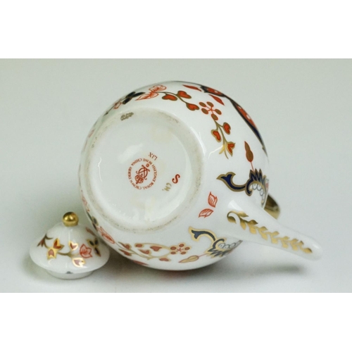 59 - Royal Crown Derby Imari miniature kettle & cover (8.5cm high), together a group Royal Crown Derby 'D... 