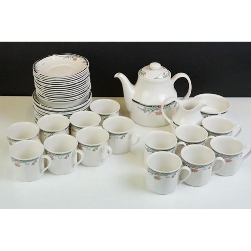 63 - Royal Doulton 'Juno' tea service to include teapot & cover, 14 mugs & saucers, 14 tea plates, milk j... 