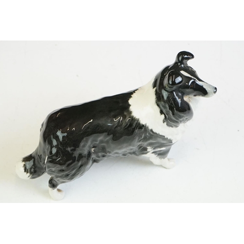 65 - Beswick - A Beswick Piebald Shire Mare with harness (appears overpainted, 21.5cm high), together wit... 