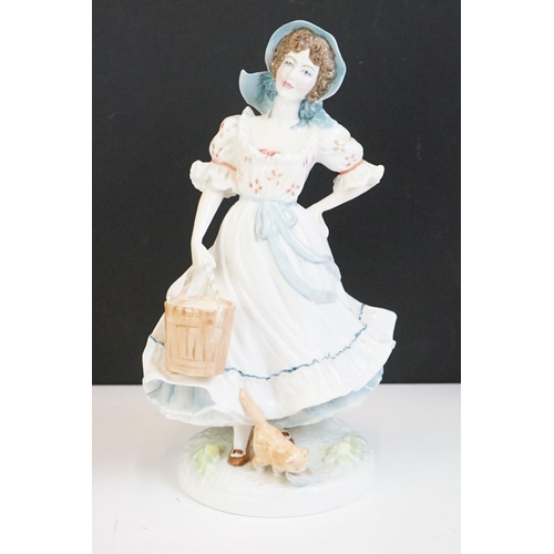 67 - Three Royal Worcester 'Old Country Ways' ltd edn lady figures (Rosie Picking Apples, A Farmer's Wife... 