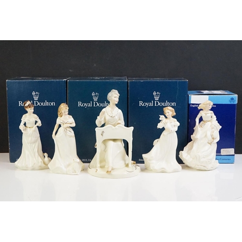 70 - Five Royal Doulton porcelain lady figures to include The Enchantment Collection - Musicale (HN2756),... 