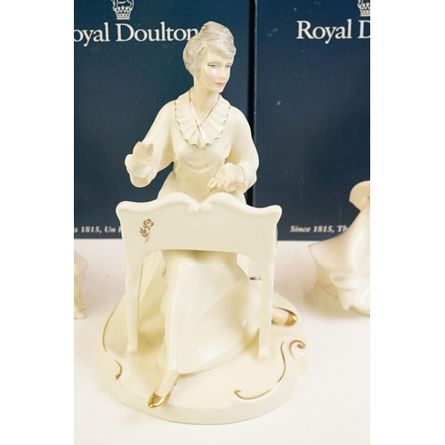 70 - Five Royal Doulton porcelain lady figures to include The Enchantment Collection - Musicale (HN2756),... 