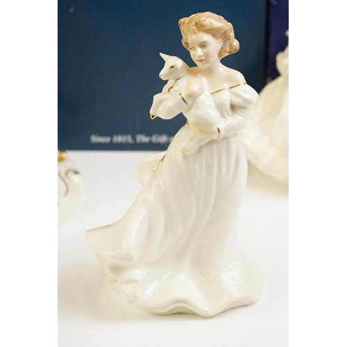 70 - Five Royal Doulton porcelain lady figures to include The Enchantment Collection - Musicale (HN2756),... 