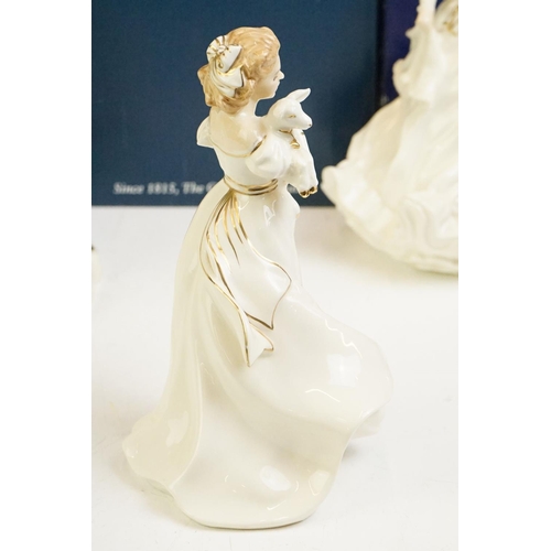 70 - Five Royal Doulton porcelain lady figures to include The Enchantment Collection - Musicale (HN2756),... 