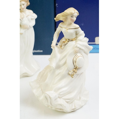 70 - Five Royal Doulton porcelain lady figures to include The Enchantment Collection - Musicale (HN2756),... 