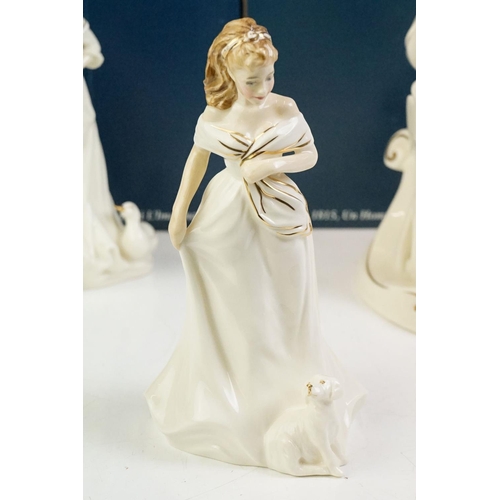 70 - Five Royal Doulton porcelain lady figures to include The Enchantment Collection - Musicale (HN2756),... 