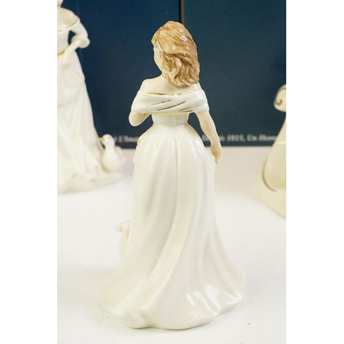 70 - Five Royal Doulton porcelain lady figures to include The Enchantment Collection - Musicale (HN2756),... 