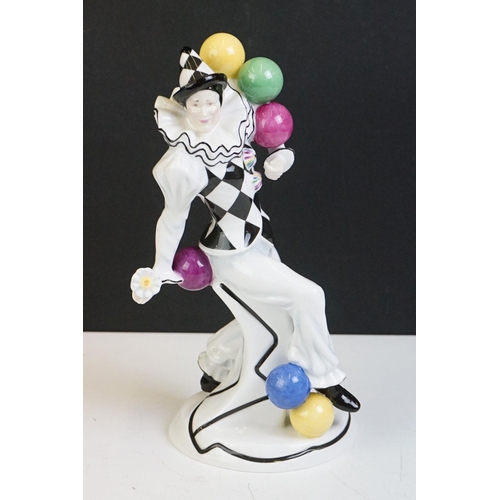 73 - Set of four boxed Royal Doulton 'Balloon Clowns' limited edition porcelain figures with CoAs, to inc... 