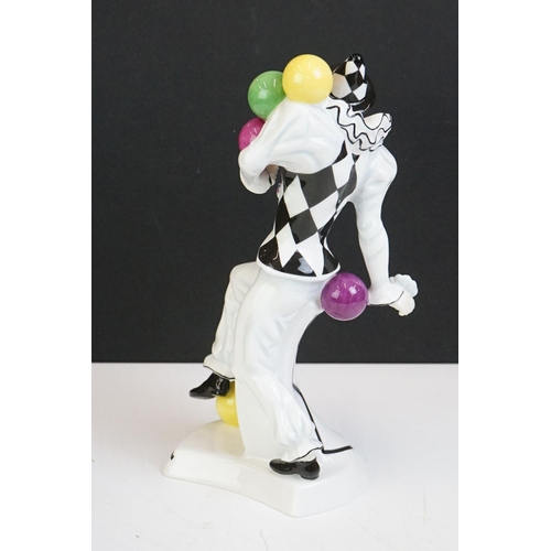 73 - Set of four boxed Royal Doulton 'Balloon Clowns' limited edition porcelain figures with CoAs, to inc... 