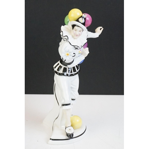 73 - Set of four boxed Royal Doulton 'Balloon Clowns' limited edition porcelain figures with CoAs, to inc... 