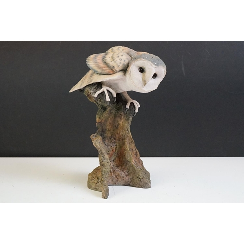 85 - The Arden Sculptures Collection Barn Owl resin sculpture, boxed (model no. 203), together with a cer... 