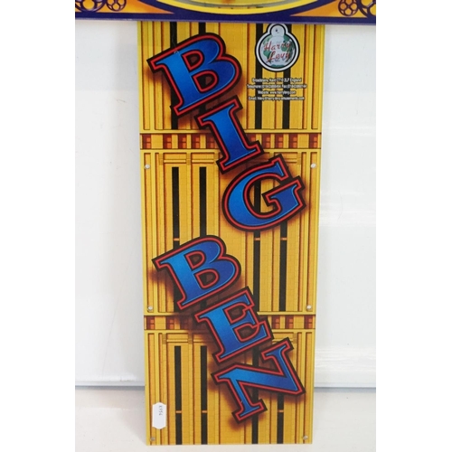 358 - Two contemporary printed perspex Big Ben wall clocks.