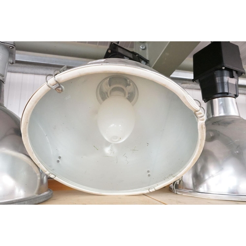 652 - Six Large Industrial Conical Light Fittings with Thorlux Integral Ballast Units, approx. 78cm high