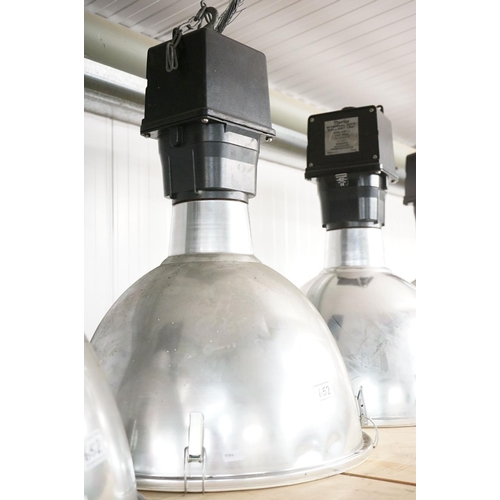 652 - Six Large Industrial Conical Light Fittings with Thorlux Integral Ballast Units, approx. 78cm high