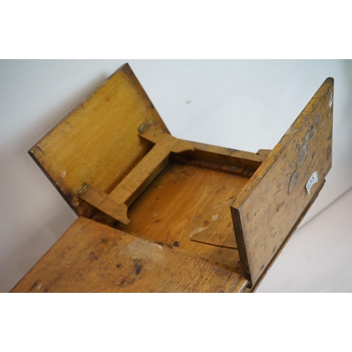 635 - Edwardian Child's American Rocking Chair (a/f), 42cm wide x 76cm high together with a Wooden Slatted... 