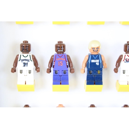 235 - Lego - 18 Original NBA minifigures to include Kobe Bryant in purple Lakers, Vince Carter, Tracy McGr... 