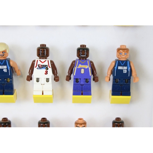 235 - Lego - 18 Original NBA minifigures to include Kobe Bryant in purple Lakers, Vince Carter, Tracy McGr... 