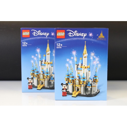 244 - Lego - Two boxed 40478 Mini Disney Castle sets, both sealed & excellent