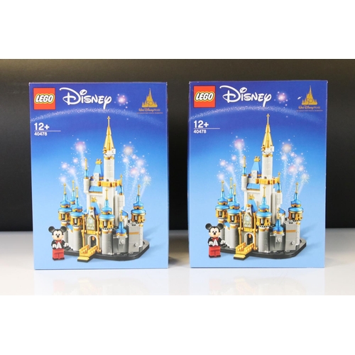 244 - Lego - Two boxed 40478 Mini Disney Castle sets, both sealed & excellent