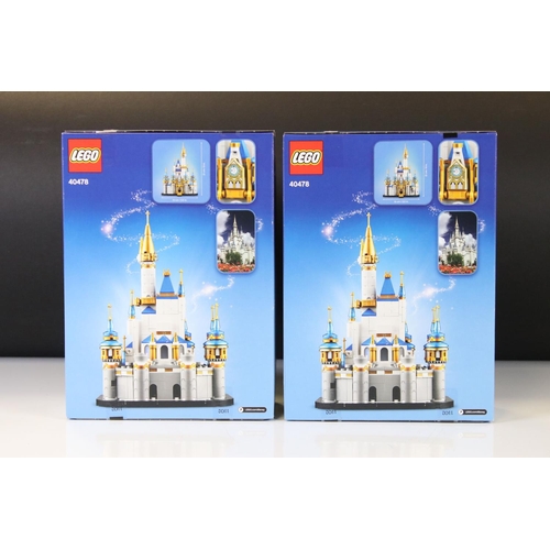 244 - Lego - Two boxed 40478 Mini Disney Castle sets, both sealed & excellent