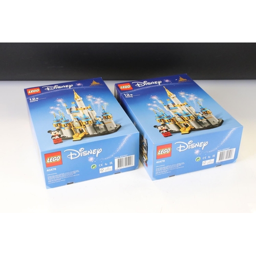 244 - Lego - Two boxed 40478 Mini Disney Castle sets, both sealed & excellent