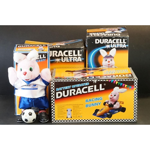 1179 - Four boxed Duracell toys to include 3 x Wisdom Toys (Battery Operated Racing Bunny, Battery Operated... 