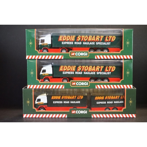 1180 - 14 Boxed Corgi Eddie Stobart diecast models to include Heavy Haulage 1:50 ltd edn Scammell Contracto... 