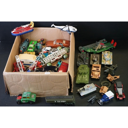 1183 - Around 40 mid 20th C onwards play worn diecast models to include Corgi, Dinky, Matchbox, Zylmex and ... 