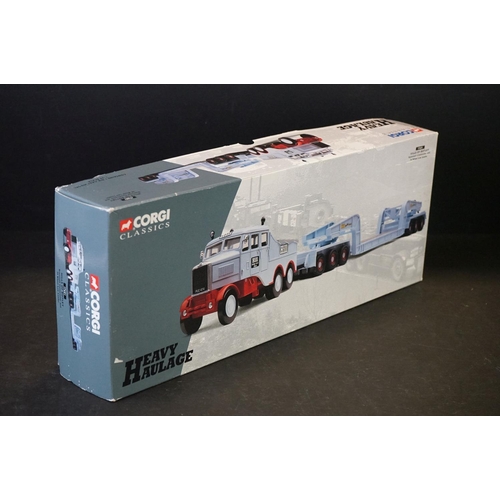 1187 - Boxed Corgi Heavy Haulage 17601 Hills of Botley Scammell Constructor and 24 Wheel Low Loader diecast... 