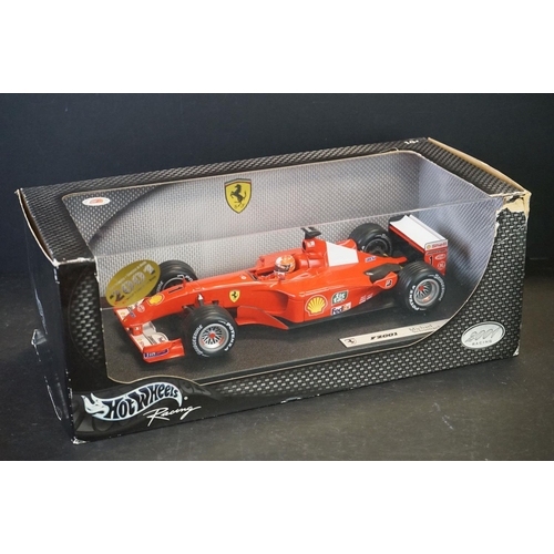 1189 - Four boxed Mattel Hot Wheels Racing F1 Ferrari diecast models to include 1/43 50213 Michael Schumach... 