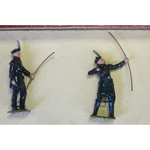 402 - Three boxed Britains Historical Series metal figure sets to include 1664 - Knights of Agincourt (Foo... 