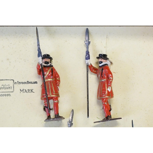 402 - Three boxed Britains Historical Series metal figure sets to include 1664 - Knights of Agincourt (Foo... 